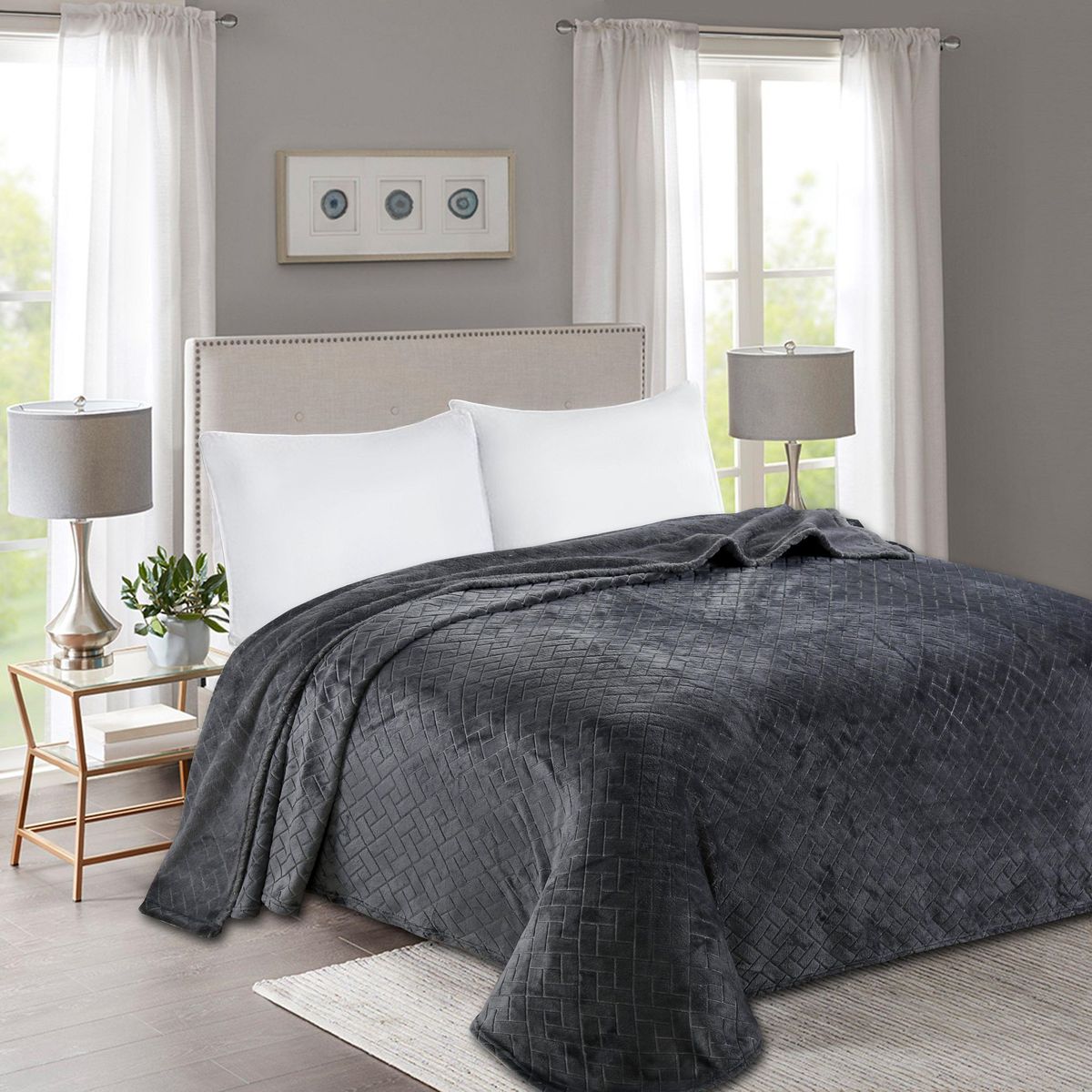 HOMY - Frazada Rectangulo Grafiti 2 plazas