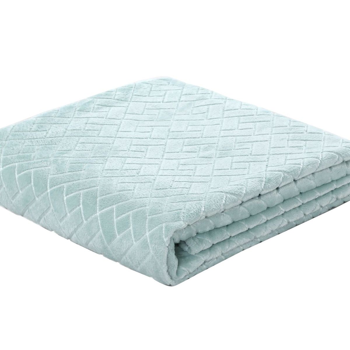 HOMY - Frazada Rectangulo Celeste 1.5 plazas