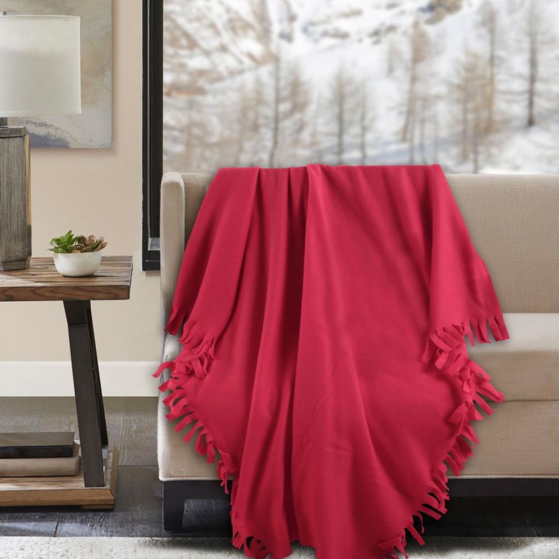 CASA BONITA - Manta Polar Rojo 120x150 cm