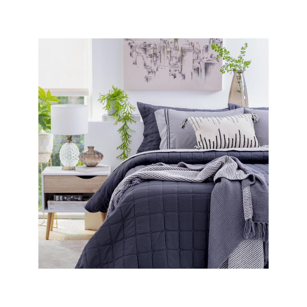 HOMY - Quilt Negro Sherpa 2 plazas