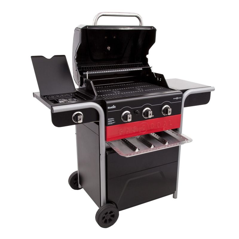 CHAR BROIL - Parrilla Híbrido a Gas Char-Broil 133x117x63cm + 3 Quemadores