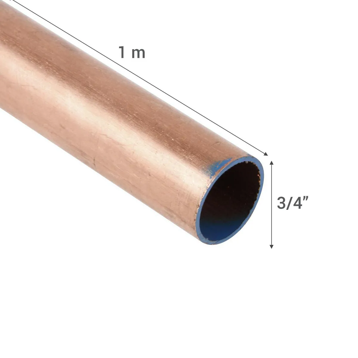 GD COOPER - Tubo Agua/Gas Cobre 3/4 " x 1 m Gd Cooper