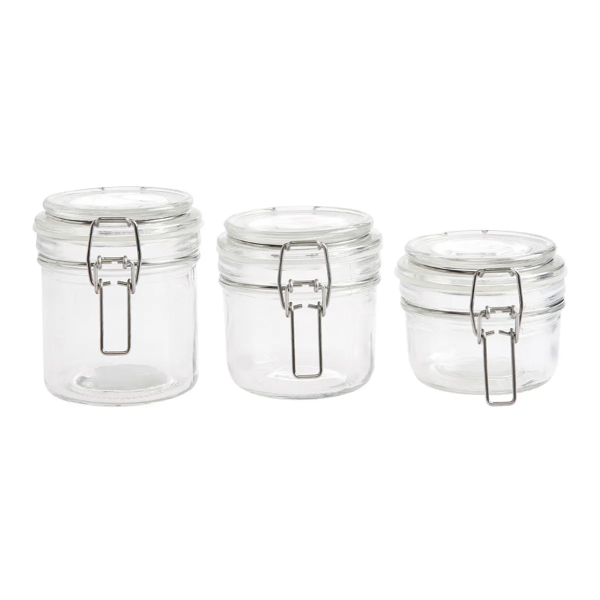 JUST HOME COLLECTION - Set x 3 Frascos de Vidrio 100/145/215ml