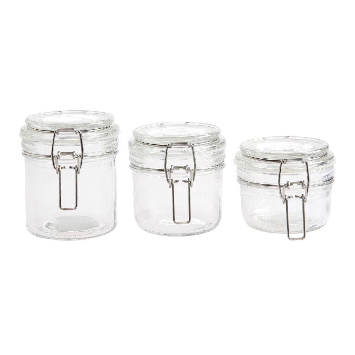 JUST HOME COLLECTION - Set x 3 Frascos de Vidrio 100/145/215ml