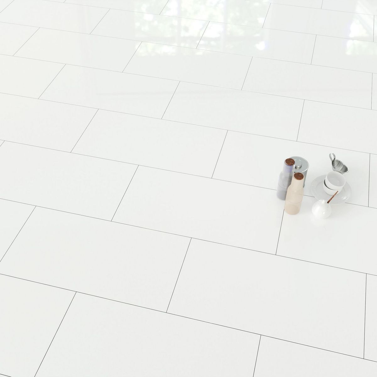 HOLZTEK - Porcelanato Blanco Brillante 30x60cm