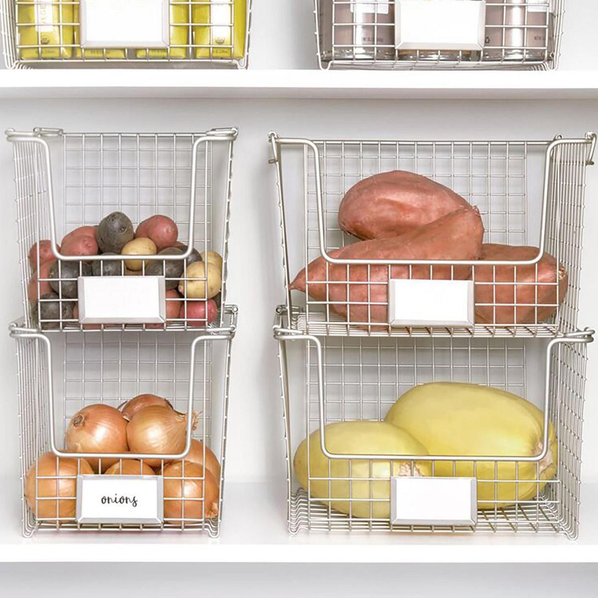 INTERDESIGN - Canasto Organizador de Cocina Multiuso Gris 10x10x7.94cm