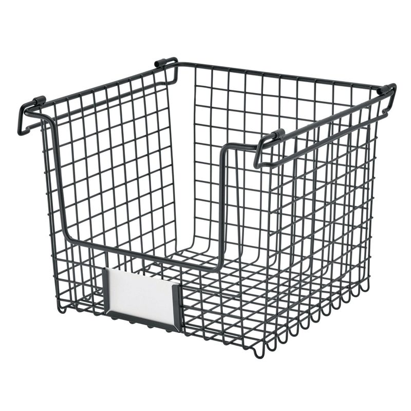 INTERDESIGN - Canasto Organizador de Cocina Multiuso Negro 10x10x7.94cm