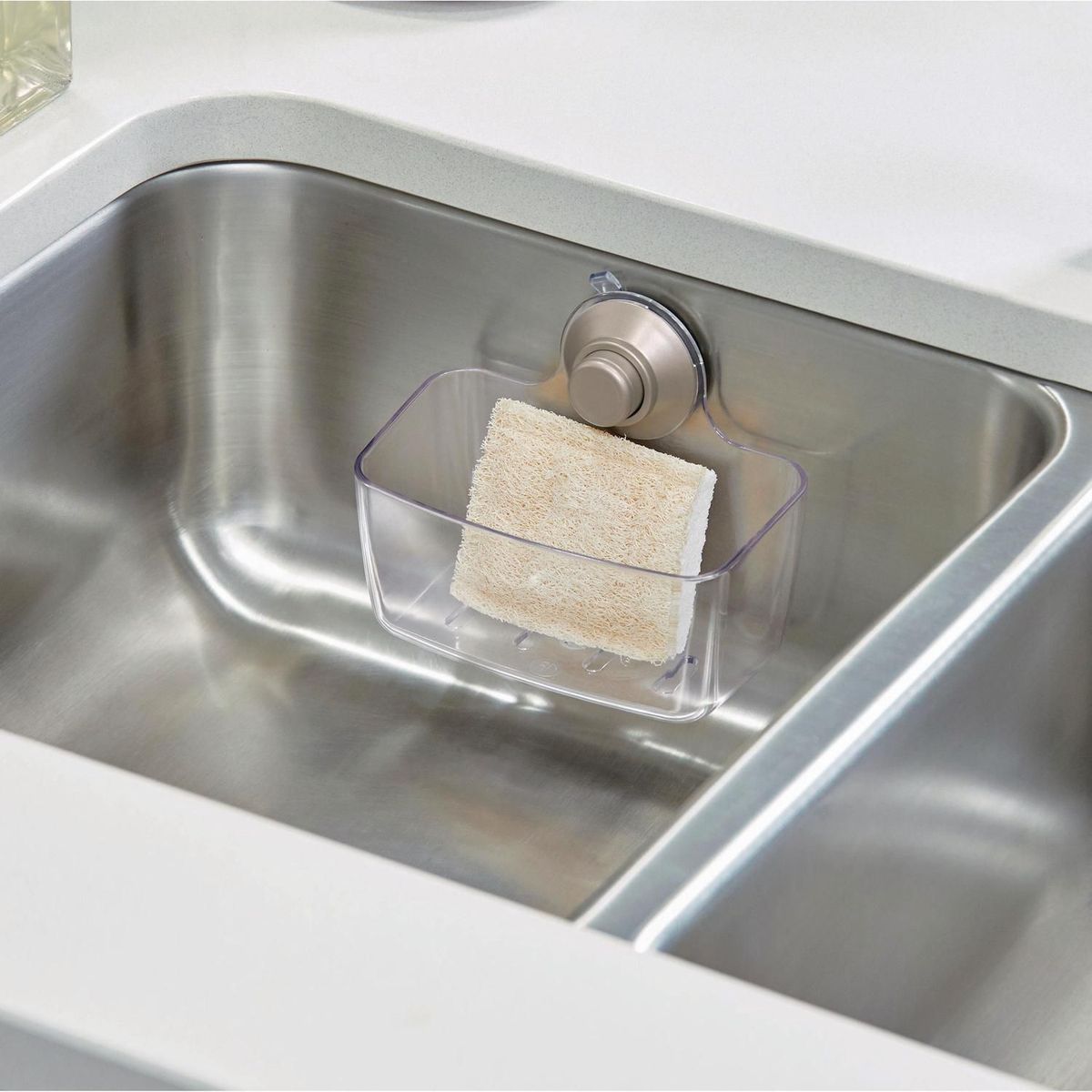 INTERDESIGN - Portaesponka Organizador de Cocina con Succión