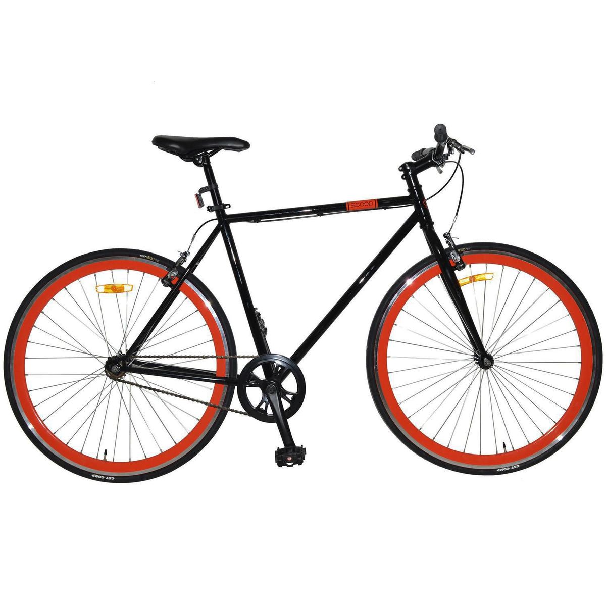 SCOOP - Bicicleta Aro 28 Fixie Negro/Rojo