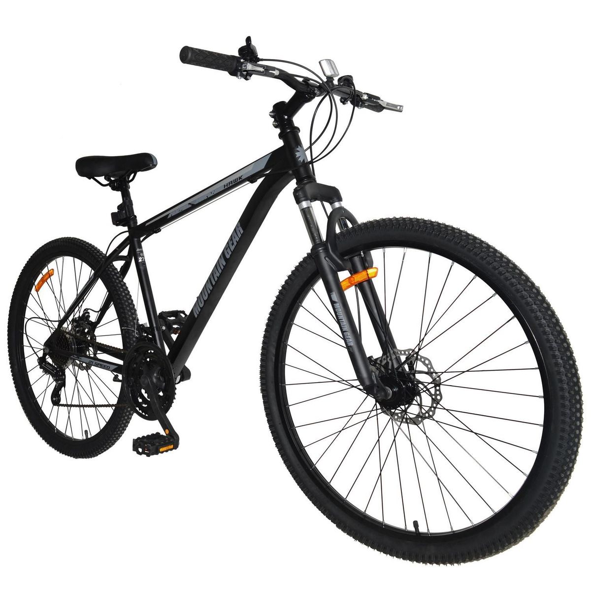 MOUNTAIN GEAR - Bicicleta Hawk Aro 27.5 Negro/Gris