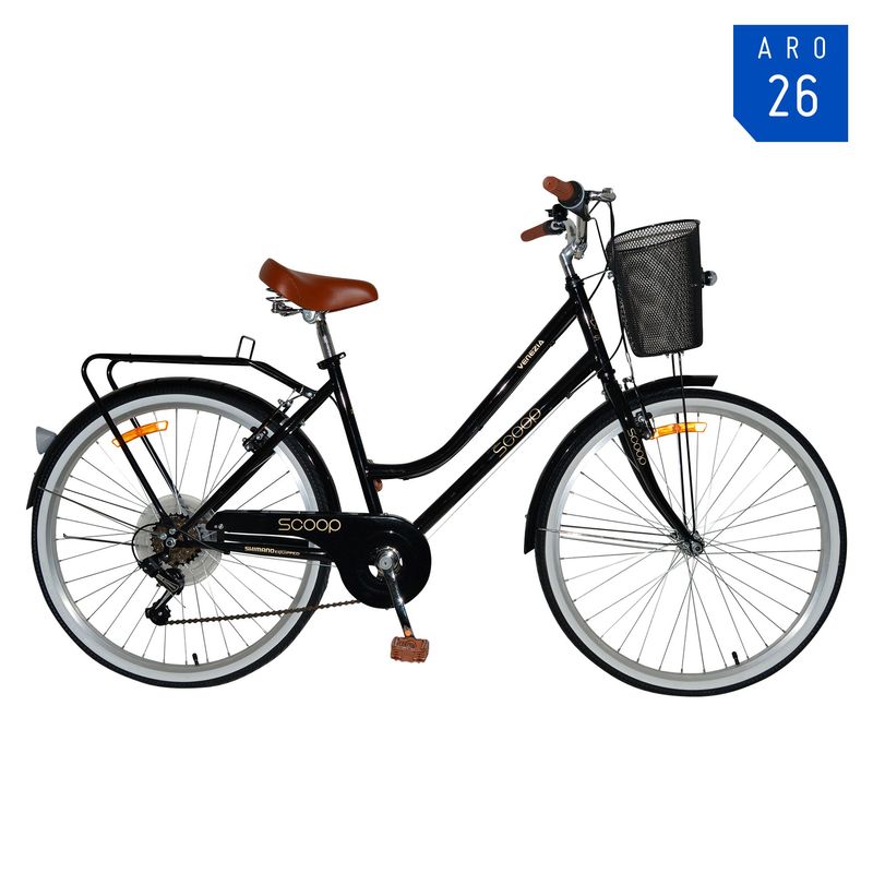 SCOOP - Bicicleta Vintage Venezia Aro 27.5 Negro