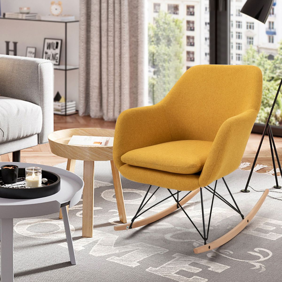  - Silla Mecedora Dottie Mostaza