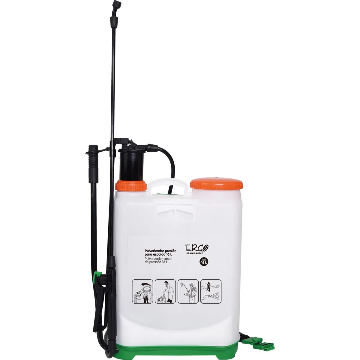 ERGO - Pulverizador Manual a Presión para Espalda 16L