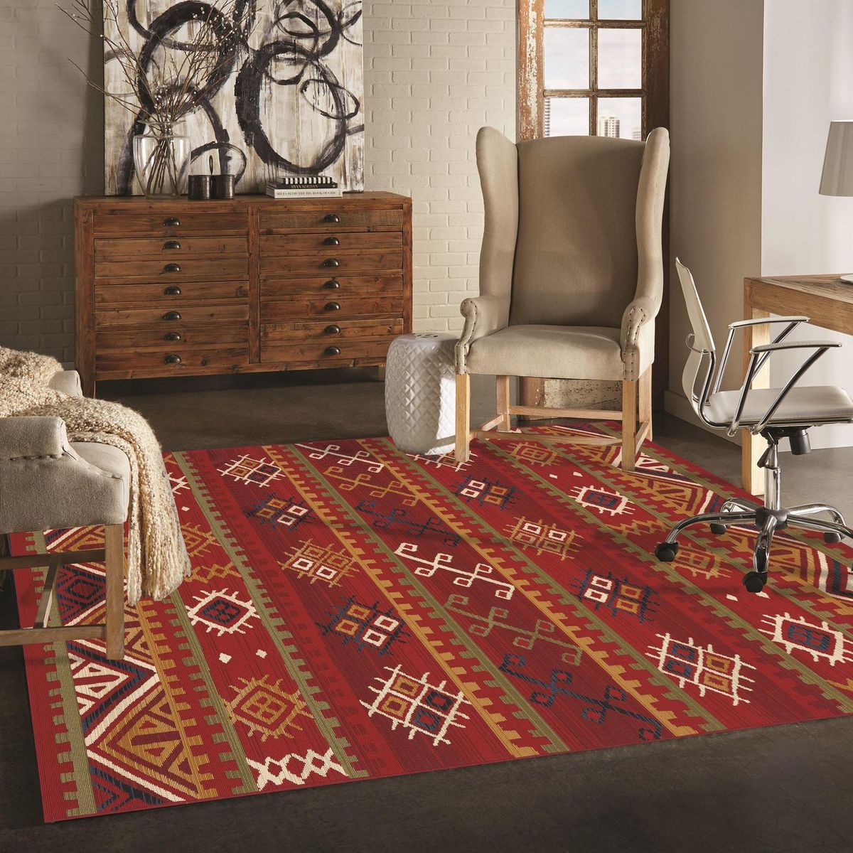 JUST HOME COLLECTION - Alfombra Rectangular Batik Baco