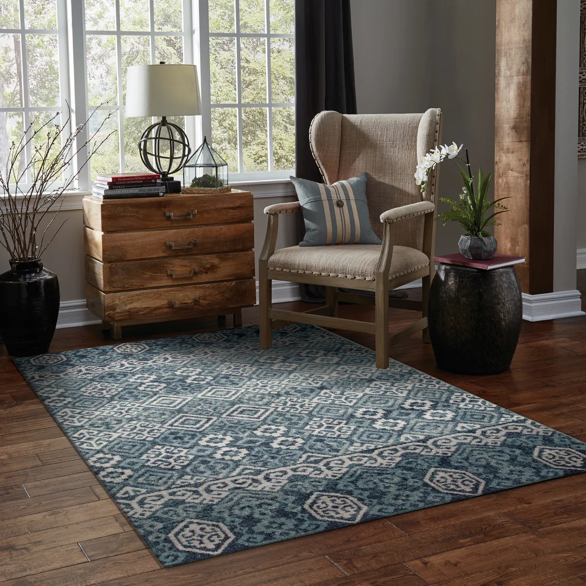 Alfombra Rectangular Azul Calgary Blue 200x300cm, marca JUST HOME COLLECTION - Foto Principal