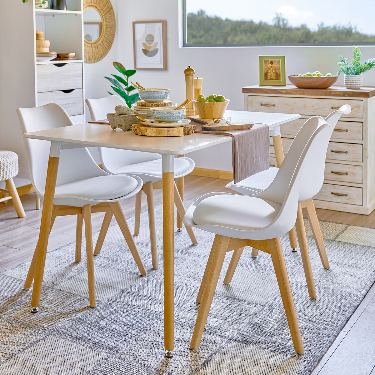 JUST HOME COLLECTION - Alfombra Rectangular Gris Express Cuadros 160x230cm