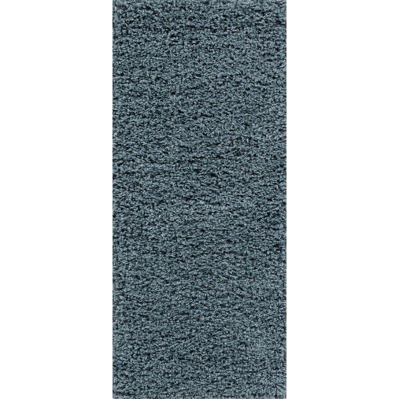 JUST HOME COLLECTION - Alfombra Rectangular Shaggy 50x110cm Celeste