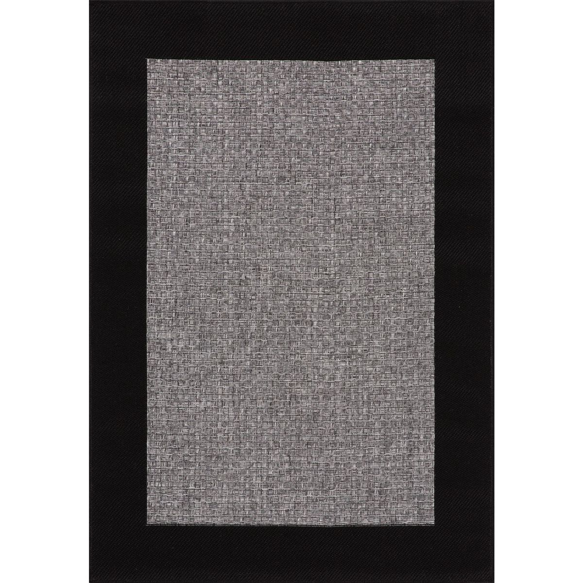 JUST HOME COLLECTION - Alfombra Rectangular Negro Scandic Borde