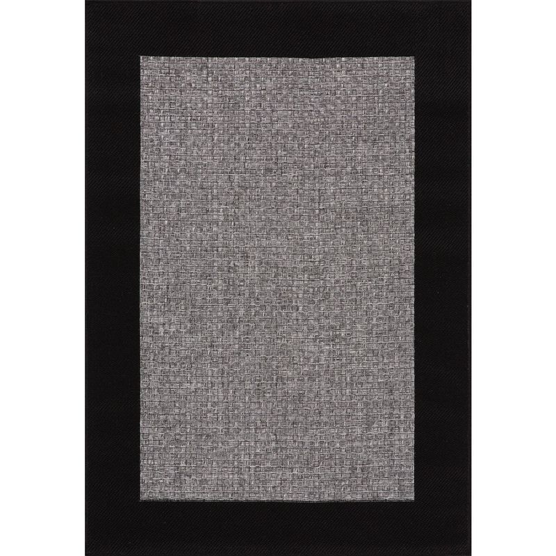 JUST HOME COLLECTION - Alfombra Rectangular Negro Scandic Borde