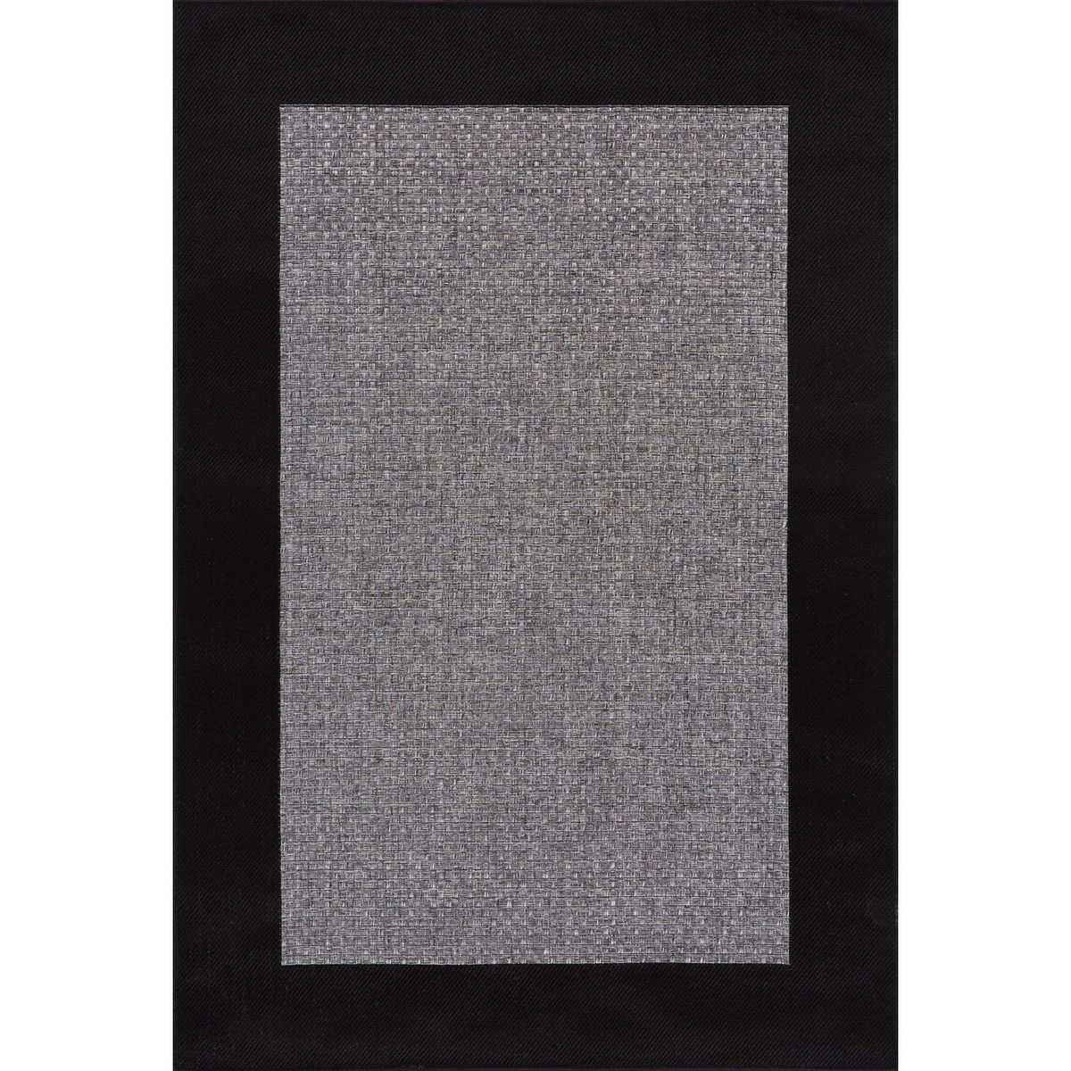 JUST HOME COLLECTION - Alfombra Rectangular Negro Scandic Borde