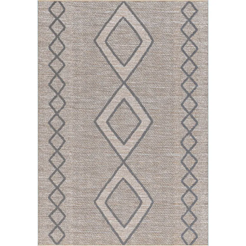 JUST HOME COLLECTION - Alfombra Rectangular Gris Mira Rombo