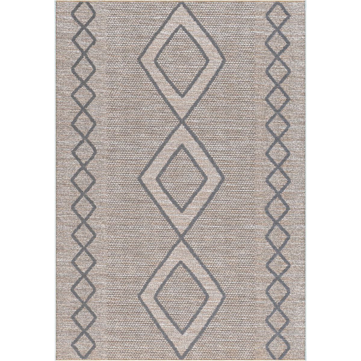 JUST HOME COLLECTION - Alfombra Rectangular Gris Mira Rombo