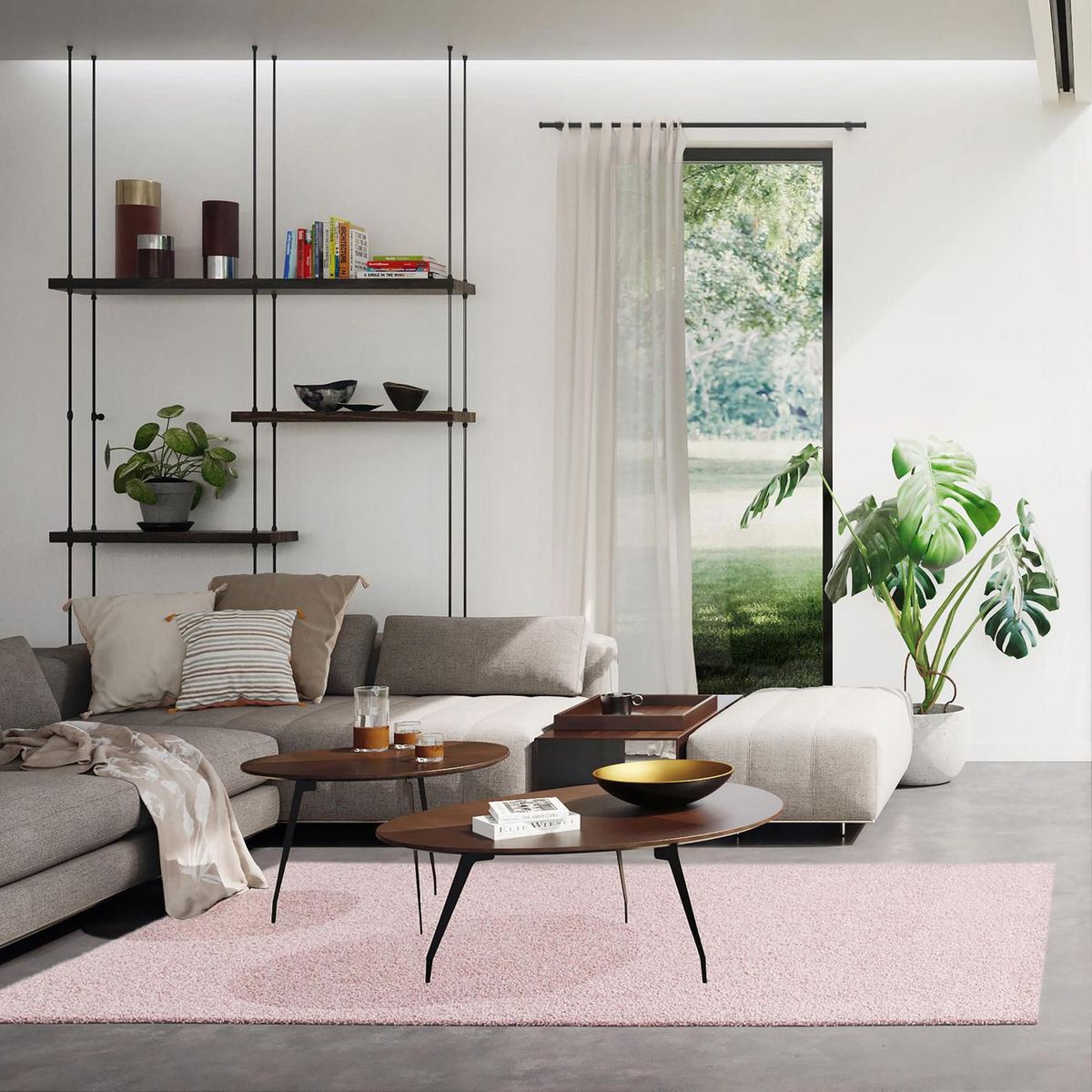 JUST HOME COLLECTION - Alfombra Rectangular Rosado Dolce
