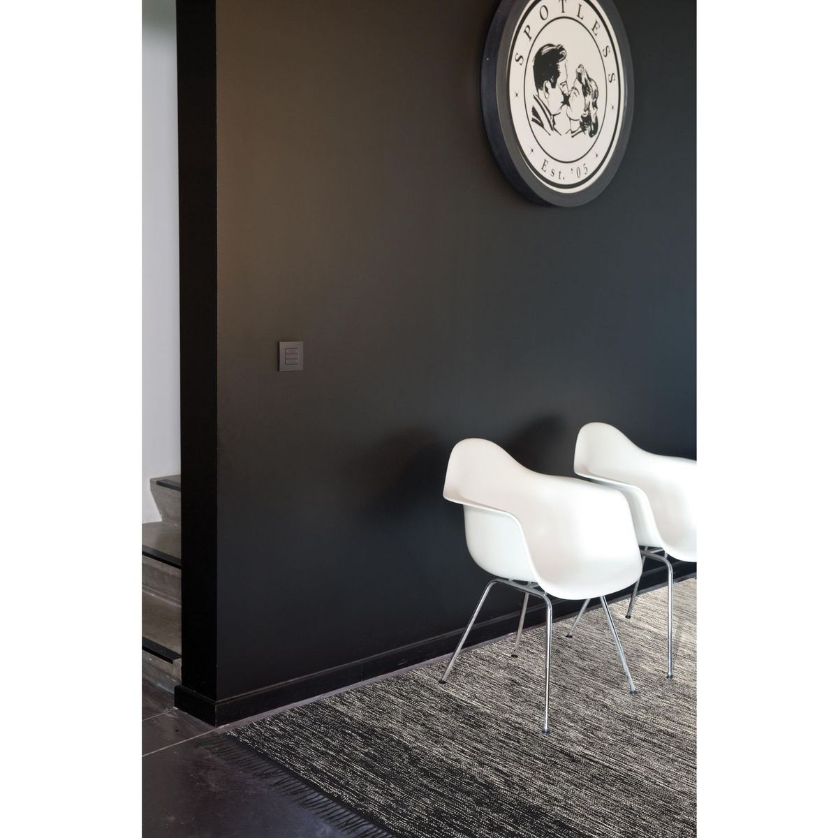 JUST HOME COLLECTION - Alfombra Rectangular Negro Ombre