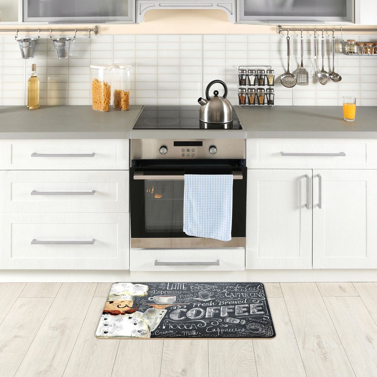 JUST HOME COLLECTION - Limpiapiés Rectangular Cocina Cofee 45x75cm Café