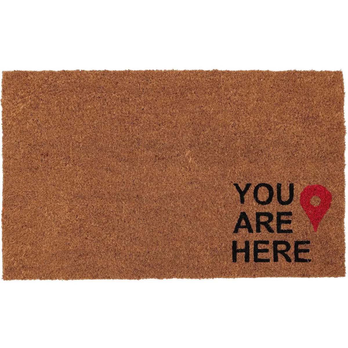 JUST HOME COLLECTION - Limpiapies Rectangular You Are Here Natural 45x75cm
