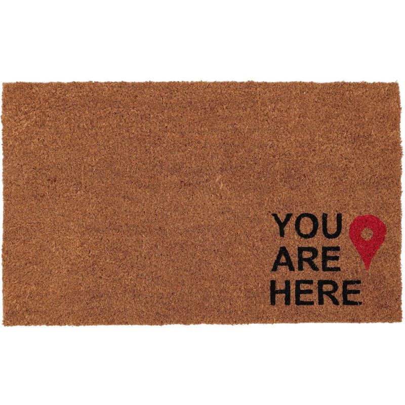 JUST HOME COLLECTION - Limpiapies Rectangular You Are Here Natural 45x75cm