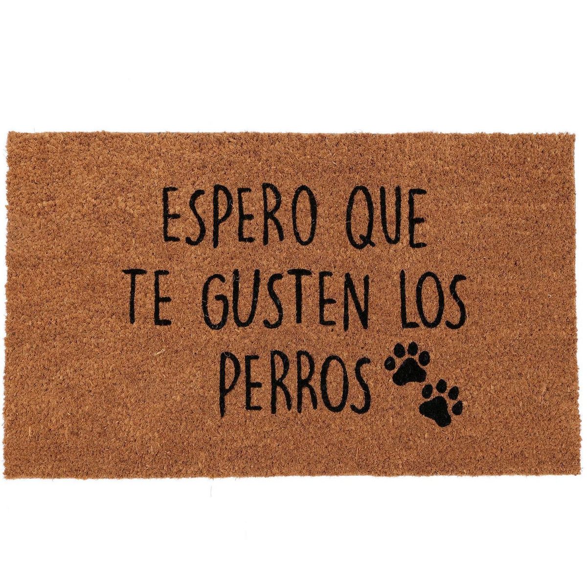 JUST HOME COLLECTION - Limpiapiés Rectangular Dog Lover Natural 45x75cm