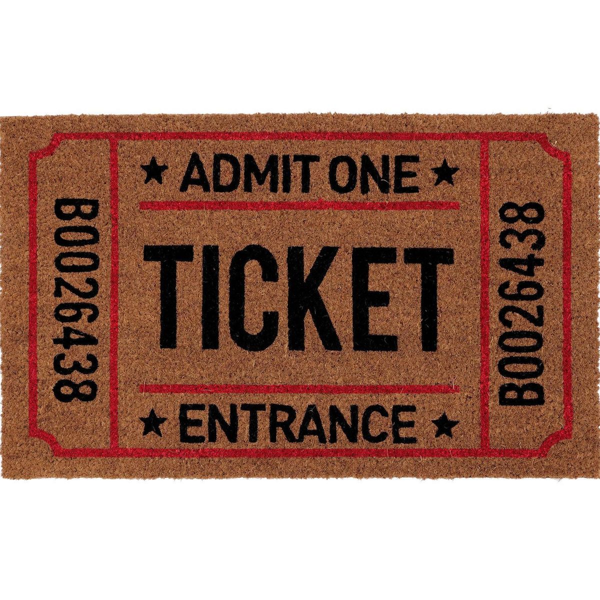JUST HOME COLLECTION - Limpiapiés Rectangular Ticket 45x75cm Café