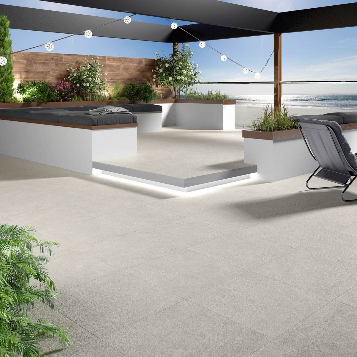 PAMESA - Porcelanato Marfil Cementicio 60.8x60.8cm 1.48m2