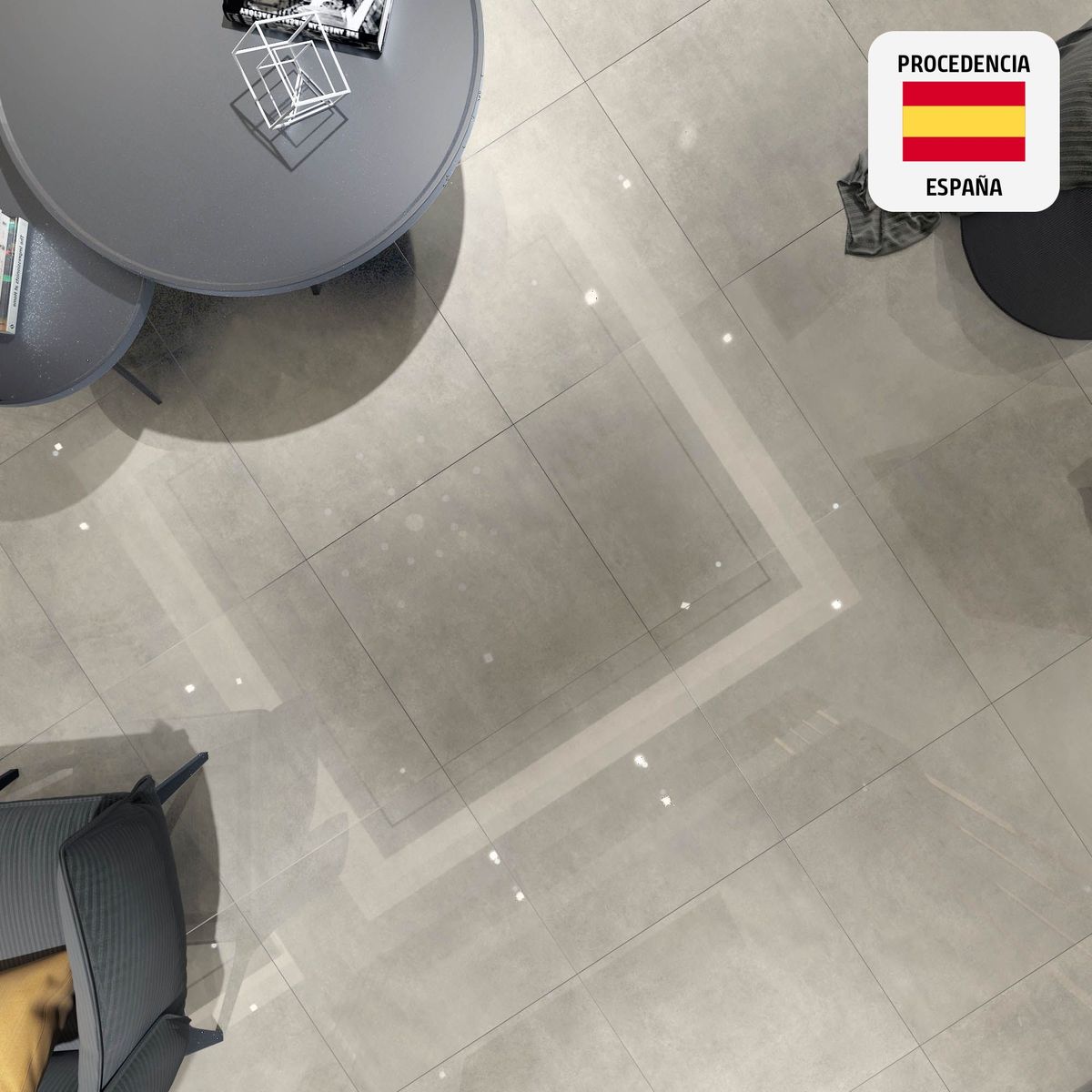 PAMESA - Porcelanato Marfil 60x60 Cementicias Brillante 1.48 m2