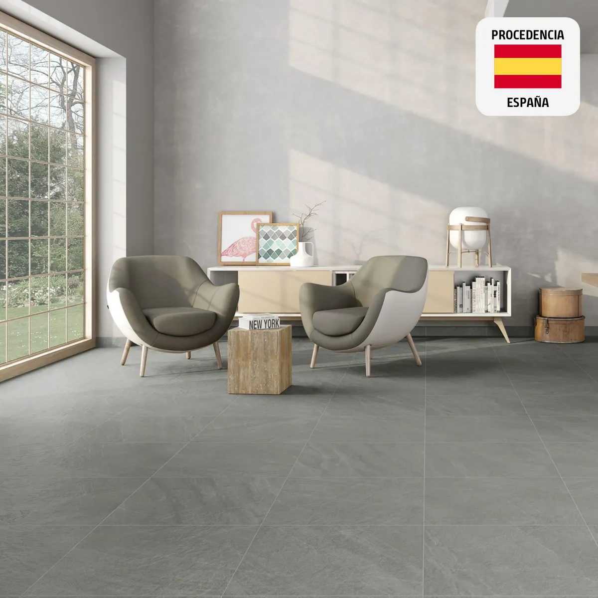 PAMESA - Porcelanato Gris Cementicio 60x60cm 1.48m2