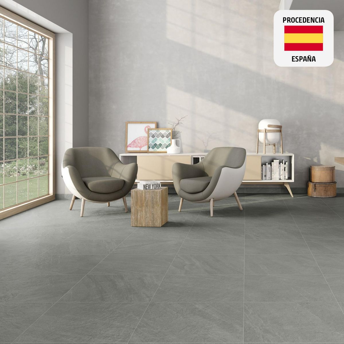 PAMESA - Porcelanato Gris Cementicio 60x60cm 1.48m2