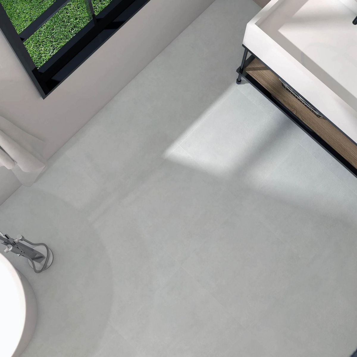 PAMESA - Porcelanato Gris Cementicio 60.8x60.8cm 1.48m2