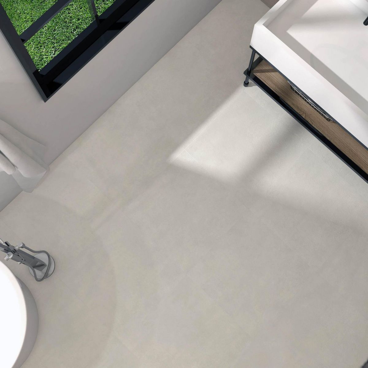 PAMESA - Porcelanato Marfil Cementicio 60.8x60.8cm 1.48m2