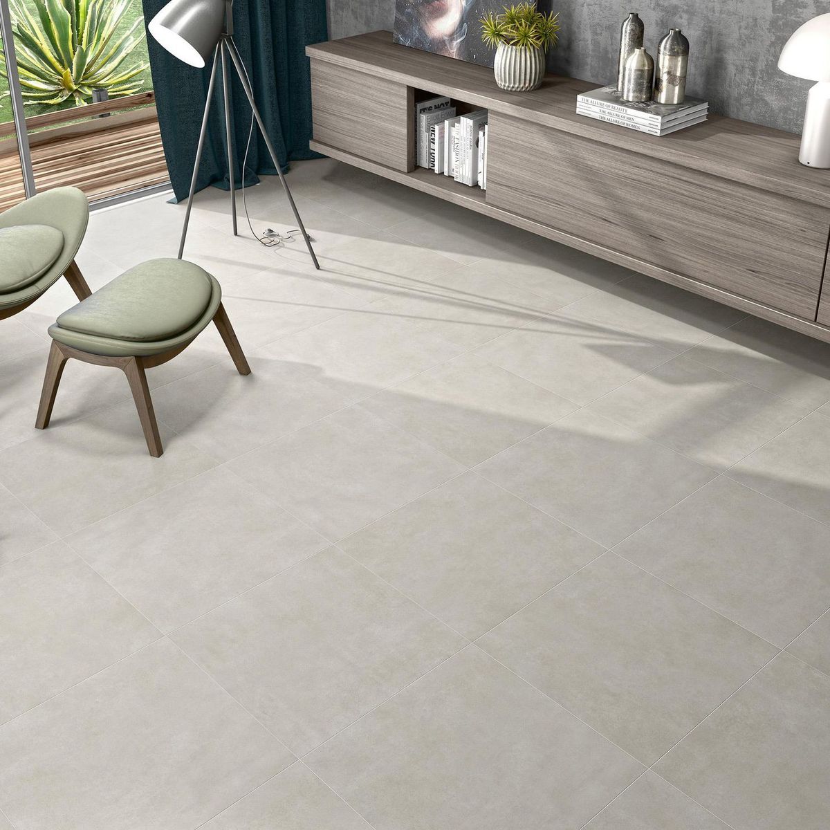 PAMESA - Porcelanato Marfil Cementicio 60.8x60.8cm 1.48m2