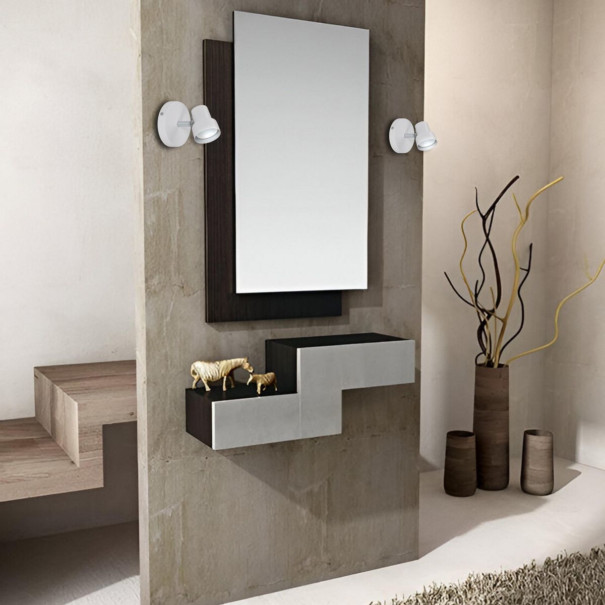 JUST HOME COLLECTION - Aplique 1L Basic E27 Blanco.