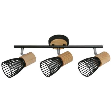 Spot Urban Negro/Madera 3L E27