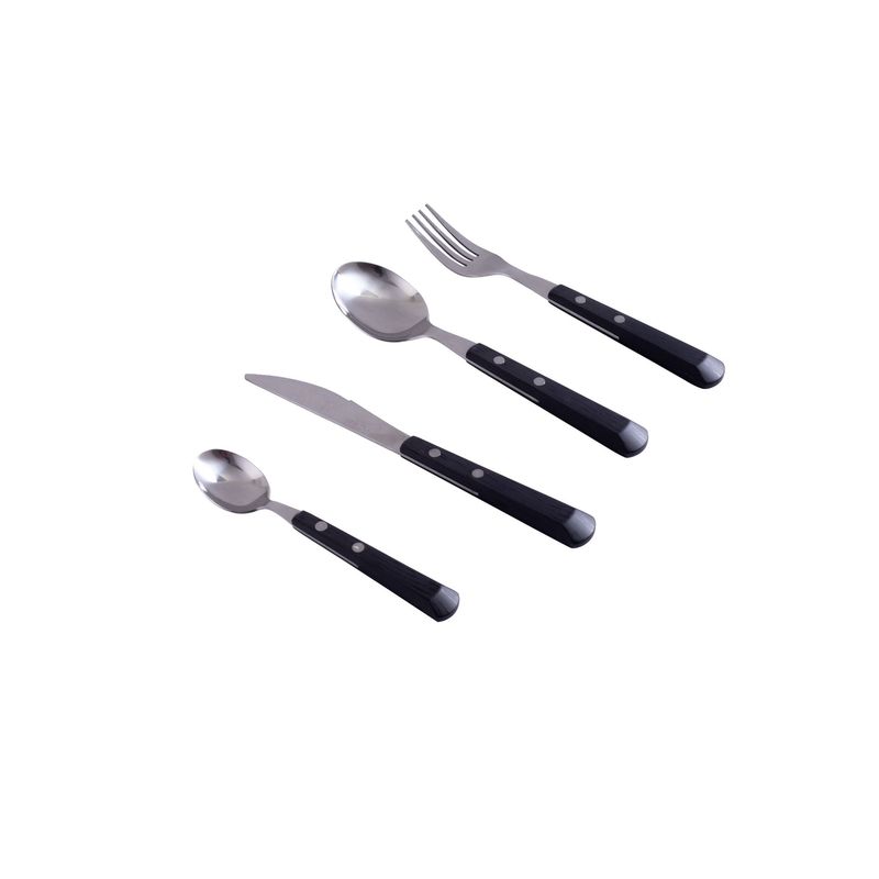 JUST HOME COLLECTION - Set Cubiertos 24 Piezas Negro