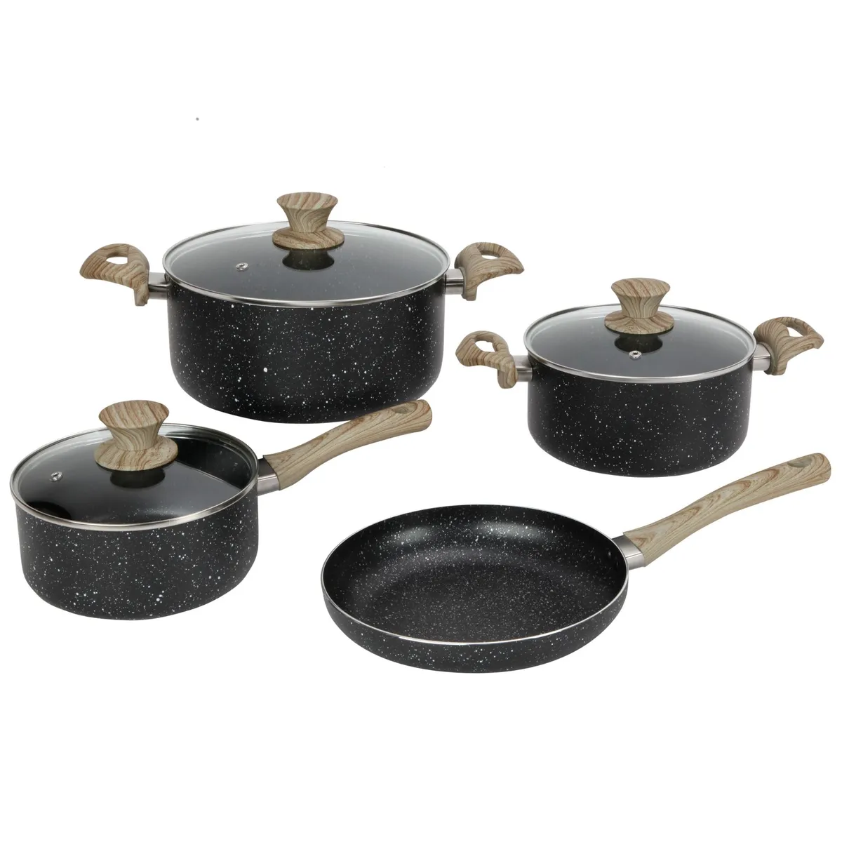 JUST HOME COLLECTION - Juego de Ollas Marbel 7 Piezas