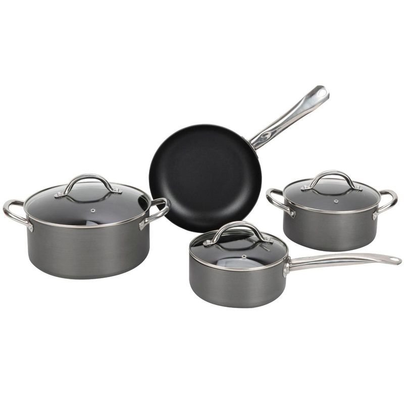 JUST HOME COLLECTION - Juego De Ollas Antiadherente Anodiza 7 Piezas