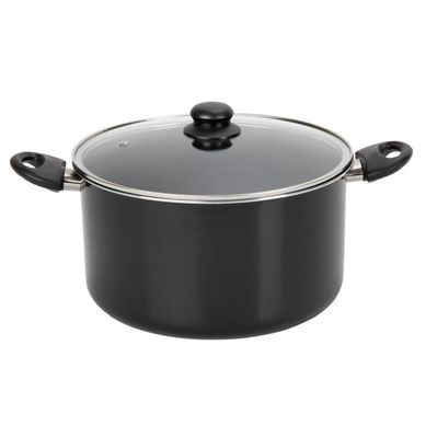 Olla de Aluminio Antiadherente 28 cm Negra