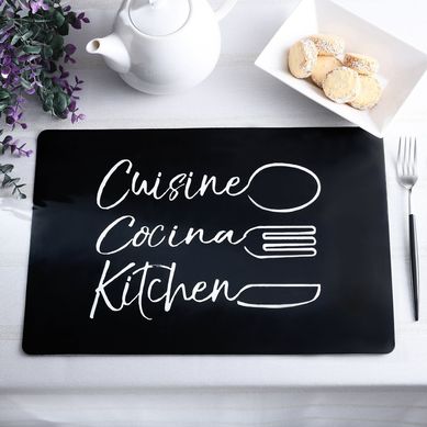 Individual Rectangular Cocina Negro