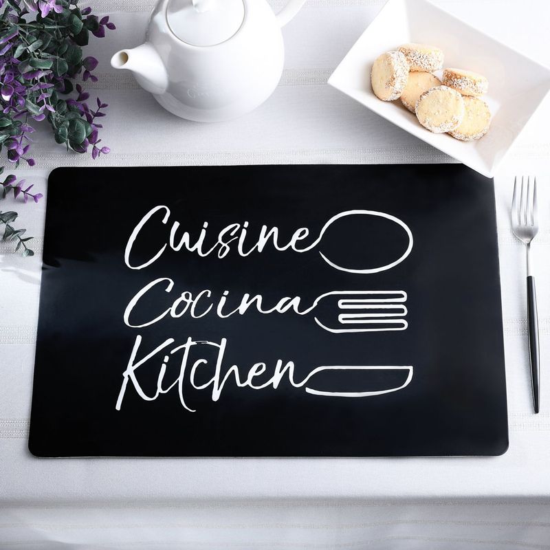 JUST HOME COLLECTION - Individual Rectangular Cocina Negro