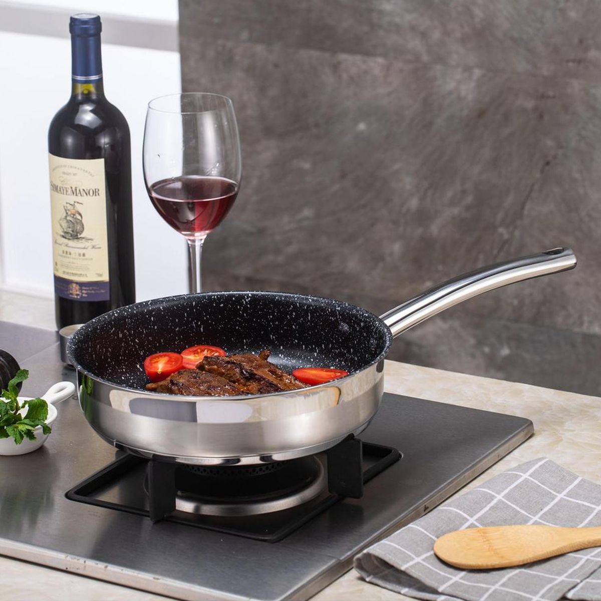 JUST HOME COLLECTION - Sartén Acero Inoxidable 30cm