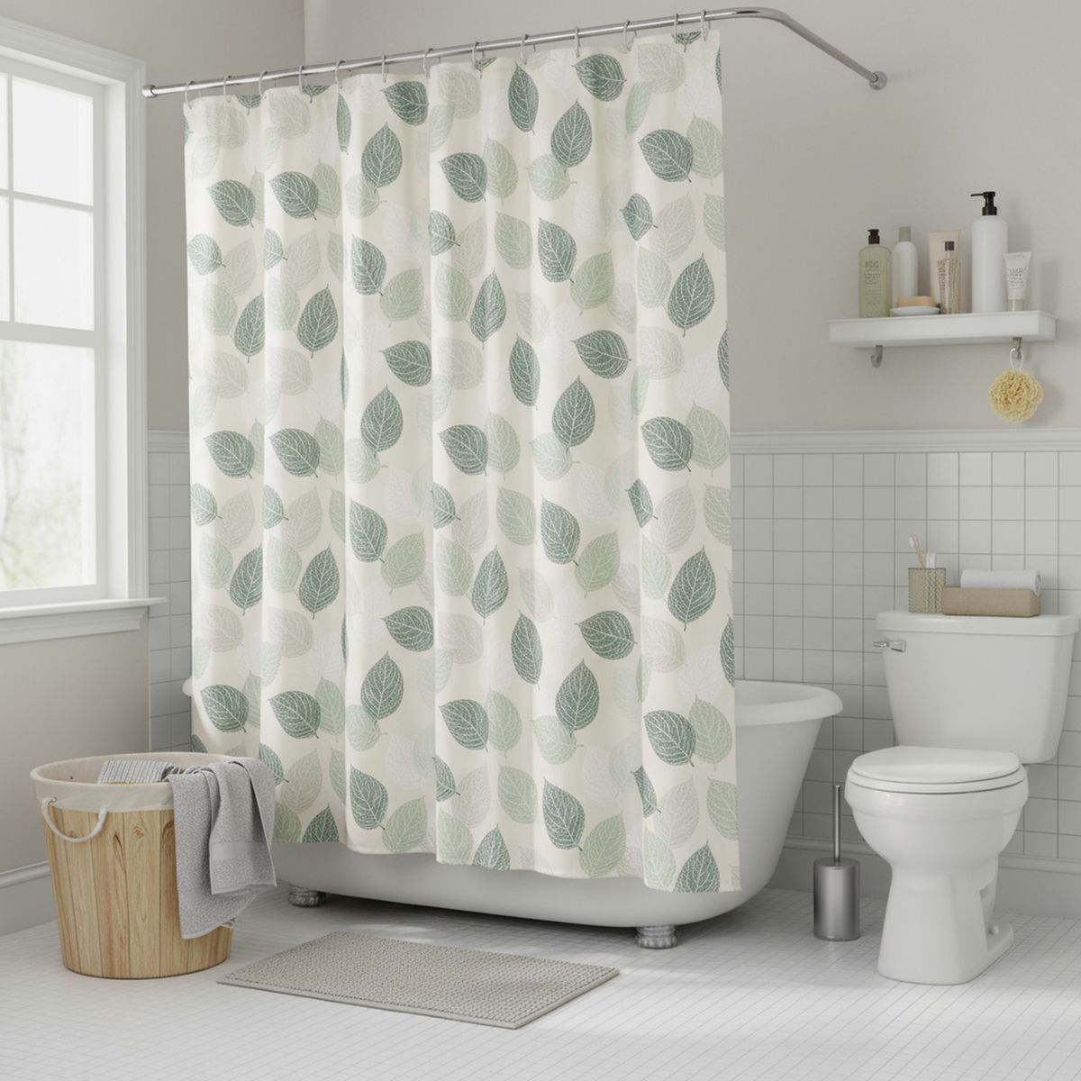 JUST HOME COLLECTION - Cortina de Baño Leaf 178x180cm